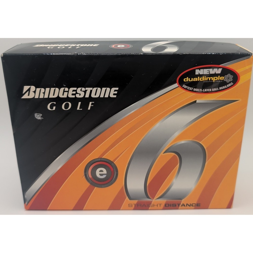 Bridgestone Golf Balls 12 Pack White e6 Straight Distance Dual Dimple NEW